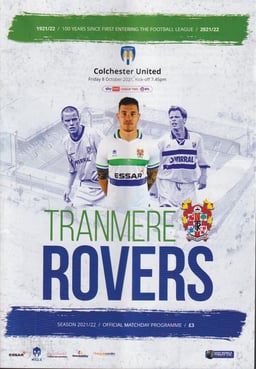 Tranmere Rovers v Colchester United Match Programme 2021-10-08